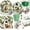 Forest Green, variant on 452 Pcs Party Supplies Serve 50 Guests, Paper Plates Napkins Cups Cutlery Plastic Tablecloth Dinnerware for Birthday Wedding Party Decoration(Dark Blue, Space)