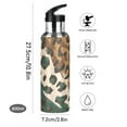 thumbnail image 5 of ALAZA Leopard Skin Pattern Water Bottle Insulated Flask Stainless Steel Straw Lid 20 oz, 5 of 6