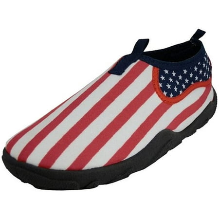 

Men s Water Shoes Aqua Socks Flag Stars Pool Beach Surf Yoga Dance