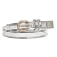thumbnail image 2 of Women's  1" (25 mm) Color-Trimmed Patent Leather Transparent Clear Jelly Belt, 2 of 4