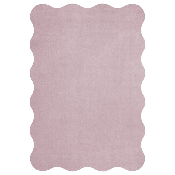 Homee Hand Tufted Woollen Rugs Scallop Pink Lavender Rug Available In All Sizes 5x8 ft 6x9 ft 8x10 ft