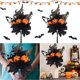thumbnail image 1 of Ramo de flores artificiales de Halloween | Arreglo floral espeluznante con rosas y calabazas | Decoración para centros de mesa de fiestas | Decoraciones para casas embrujadas, 1 of 7