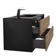 thumbnail image 3 of SERA Fleur Bathroom Vanity Black and Rough Oak, 3 of 7