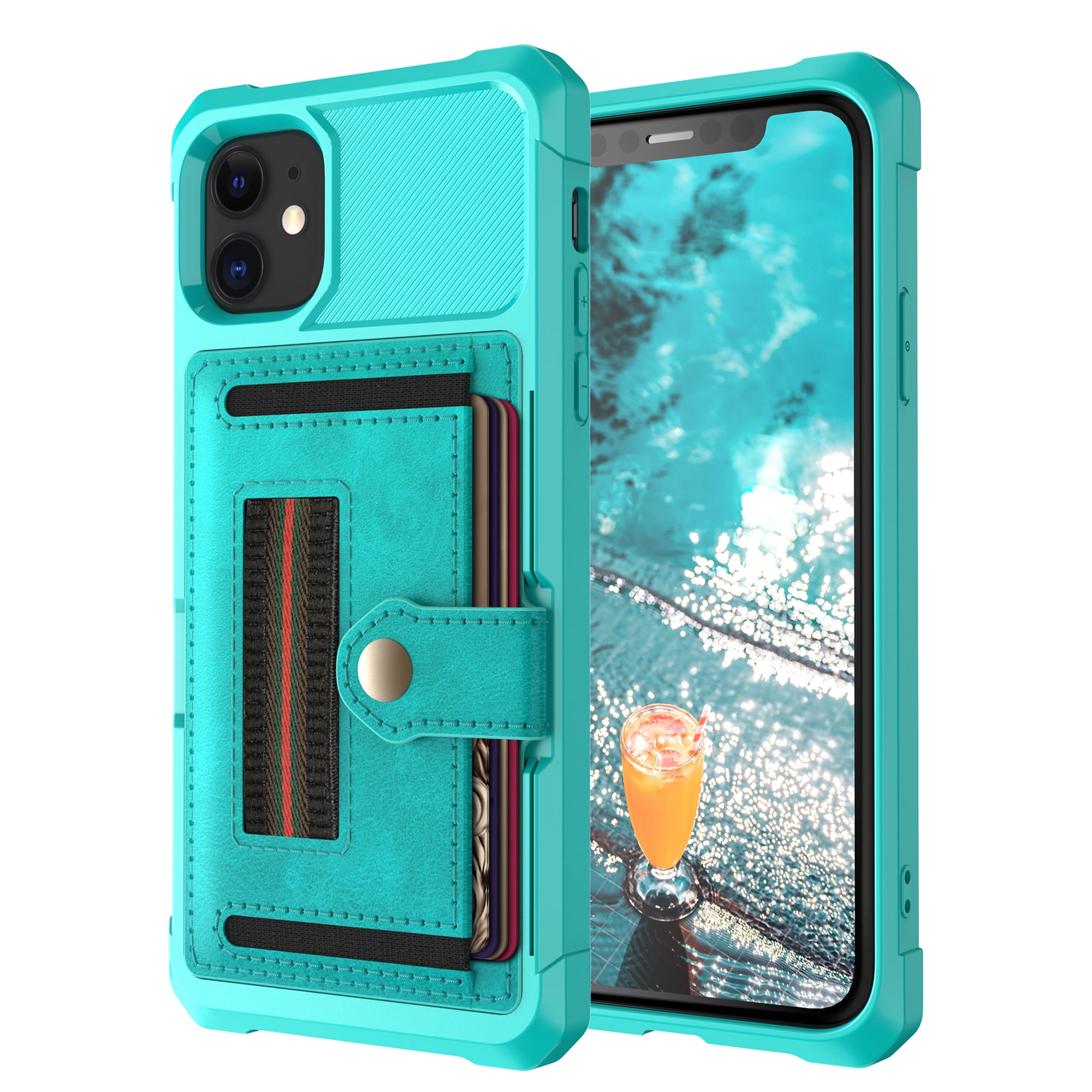 Dteck Case for Apple iPhone 12 mini 5.4-inch,Shockproof Rubber Card