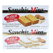 2 Pack Sanchis Mira Almond Soft Nougat And Almond Honey Crunch 7 Ounces Each