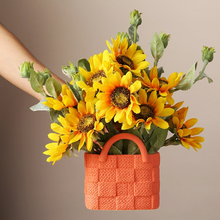 Ceramic Tote Bag Vase Handbag, Stylish And High-quality, Perfect For  Wedding And Holiday, Hydroponic Flower Pot