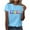#022-Blue, variant on Easter Bunny Shirt for Women Cute Graphic T Shirt Funny Short Sleeve Happy Easter Tee Tops Women's Round Neck Short Sleeve Easter Casual T-shirt