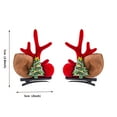 thumbnail image 6 of Herrnalise 1 Pair Christmas Hair Clips,Cute Christmas Reindeer Hair Clip,Red Brownn Deer Horn Barrettes for Women Girls Christmas Hair Accessories, 6 of 7
