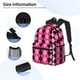 thumbnail image 3 of Easygdp pink and black argyle Mochila Casual para Portátil, Mochila para Escuela, Viajes, Negocios, 3 of 6