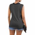 thumbnail image 5 of ChaoHeng Sleeveless Shirt Summer Tank Tops for Women Women Casual Sleeveless Tank Summer Pleated Loose Shirts Lace Beach Blouse Tops, 5 of 7