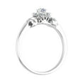 thumbnail image 2 of Round Diamond Cluster Ring Band in 14K White Gold (1/2 Carat) (Ring Size 8) (SI1-SI2 Clarity), 2 of 4