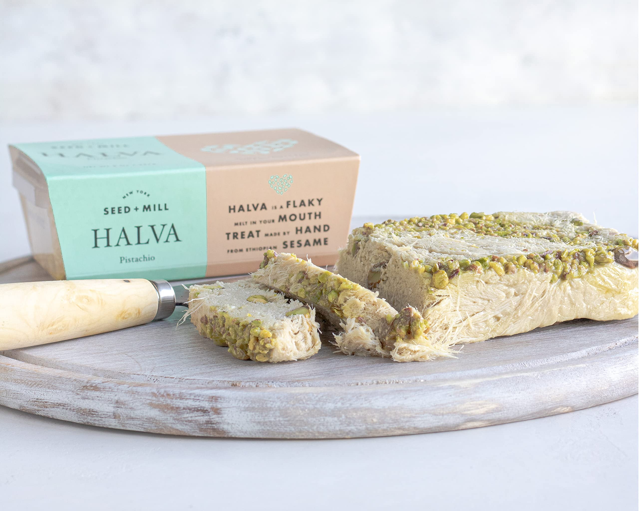 Seed & Mill Pistachio Halva 8 oz (Pack of 12)