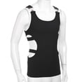 thumbnail image 6 of vastwit Mens Bodybuilding Muscle Tank Tops Sleeveless Ribbed Knit Shirts Night Clubwear Cut Out Tops Black A XL, 6 of 9