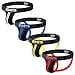 thumbnail image 3 of Bshetr Men'S Underwear Jockstrap Athletic Supporters, 4-Pack Cotton Low Rise Stretch Multipack Performance Jock Strap, 3 of 4