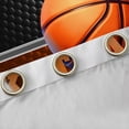 thumbnail image 4 of Feelyou 3D Basketball Print Black Out Curtains for Teen, Eat Sports Sleep Curtains Pack of 2 (42x63 Each), Cartoon Ball Gaming Bedroom Curtains, Window Curtains Decor, 4 of 6