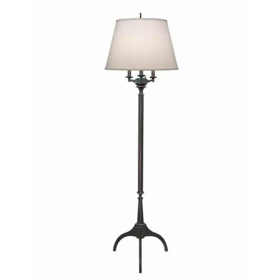 67 in. Oxidized Bronze Floor Lamp with Cream Aberdeen Shade, 13 x 19 x 13 in.