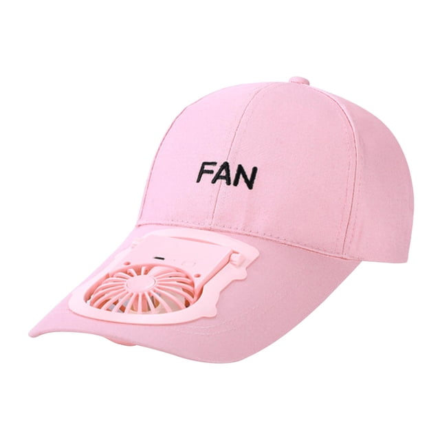 Ventilador de carga USB de verano Gorra de béisbol Sombrero Mini enfriador de EstiloD-Rosa Hugo Gorra de béisbol para fanáticos