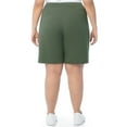 thumbnail image 3 of Athletic Works Women's Plus Size 9" French Terry Drawstring Lounge Shorts, Size 1X-5X, 3 of 8