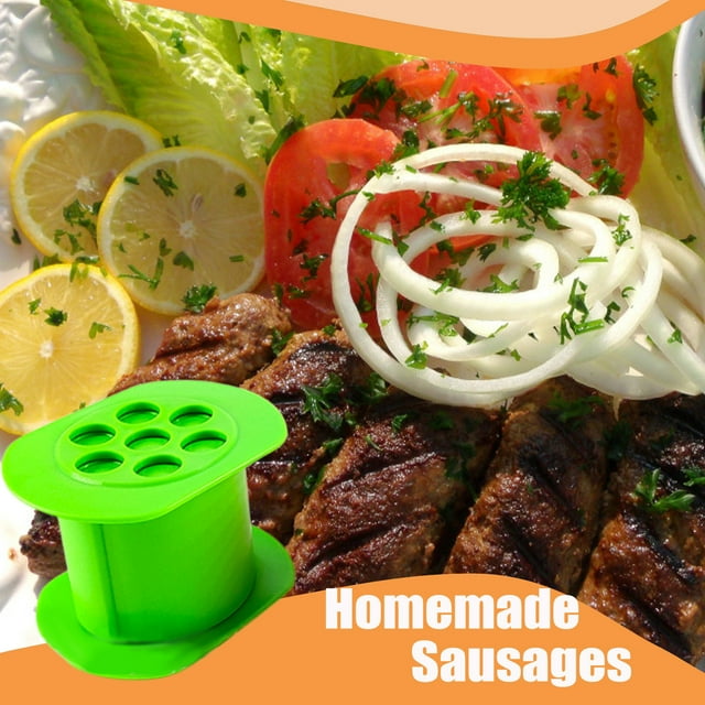 Aqestyerly Cevapcici Press Maker Manual Sausage Maker Meat Stuffer Filler Hand Operated