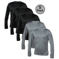 thumbnail image 1 of Blank Activewear Lot de 5 T-Shirts à Manches Longues pour Hommes, Tissu de Performance à Séchage Rapide, 1 of 3