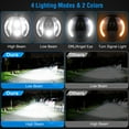thumbnail image 5 of iMounTEK 7"In Round LED Headlights, 3800LM Halo Car Eyes for Honda Yamaha Motorcycle Jeep Wrangler TJ JK CJ, 1 PC, 5 of 6