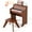 Brown, variant on Costway 25 Keys Digital Piano with Music Stand Stool Lighted Keys Teaching Mode for 3+ Kids Black