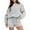 Gray, variant on Womens 2 Piece Outfit Sweatsuit Plain Tracksuit Set Long Sleeve Crewneck Loose Sweatshirt Lounge Shorts with Pockets Ladies Casual Solid Color Jumper Jogger Activewear Pajamas Tacksuit Sets