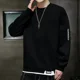 thumbnail image 3 of Ropa para hombre Sudaderas empalmadas para hombre Jersey bordado Camiseta sin capucha Top negro de una pieza Estilo coreano Ofrece calidez, 3 of 5