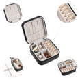 thumbnail image 3 of Travel Jewelry Box for Women Birthday Gifts Small Portable Organizer Case Black, 3 of 8