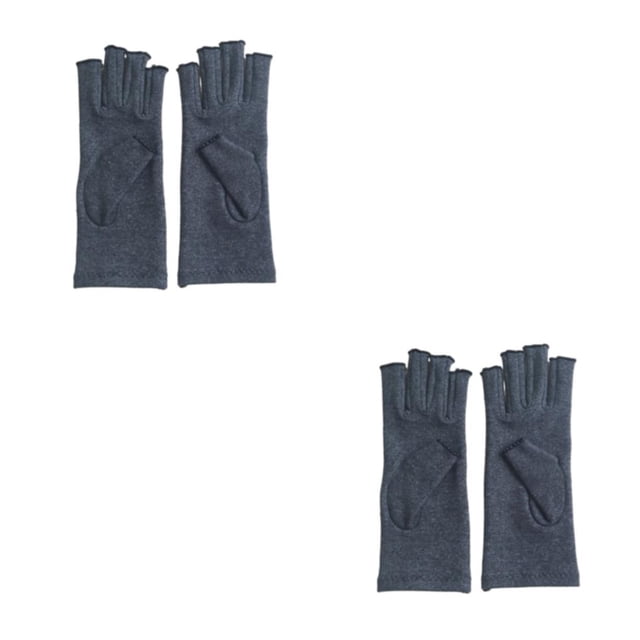 Minnieouse Guantes para artritis, mano articulada, soporte para muñeca, abrazadera sin dedos, antideslizante, para mujeres y hombres, guante de SG 2Conjunto