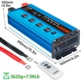 thumbnail image 6 of 4000W 8000W Peak Pure Sine Wave Power Inverter Car Converter DC 12V to AC 110V/120V with 4USB & 4AC Outlets, LCD Display, Remote Control for Car, RV, Camping, Outdoor & Home Emergency Use Blue, 6 of 10