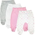 thumbnail image 5 of 123 Bear Baby 100% Cotton Infant Pants with Footies 100% Cotton Unisex Boys Girls Multipacks, 5 of 6