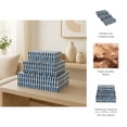 thumbnail image 5 of Rectangular Wood Inlay Decorative Box Set for Home Decor - Modern Wood and Resin Display Box for Jewelry and Keepsakes - Home Organizer Storage for Living Room - Set of 3, 4", 3", 3", Blue & White, 5 of 11