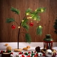 thumbnail image 3 of Árbol de Navidad Yuxung con bolas rojas brillantes y luces LED de 60 cm, 3 of 6