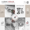 thumbnail image 5 of Stylish Undermount 28" Stainless Steel Double Bowl Workstation Kitchen Sink with 7 accs S-628WK, 5 of 13