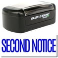 thumbnail image 1 of Slim Pre-Inked Narrow Font Second Notice Stamp, Slim 1444, Ultra Slim Design, Impression Size 1/2" by 1-3/4", Up to 25,000 Impressions - Blue Ink, 1 of 10