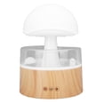 thumbnail image 3 of Humidificador Rain Cloud con 7 luces de colores, apagado automático, USB, difusor de aceites esenciales con goteo de agua y diseño de madera, con control remoto para mesita de noche., 3 of 14