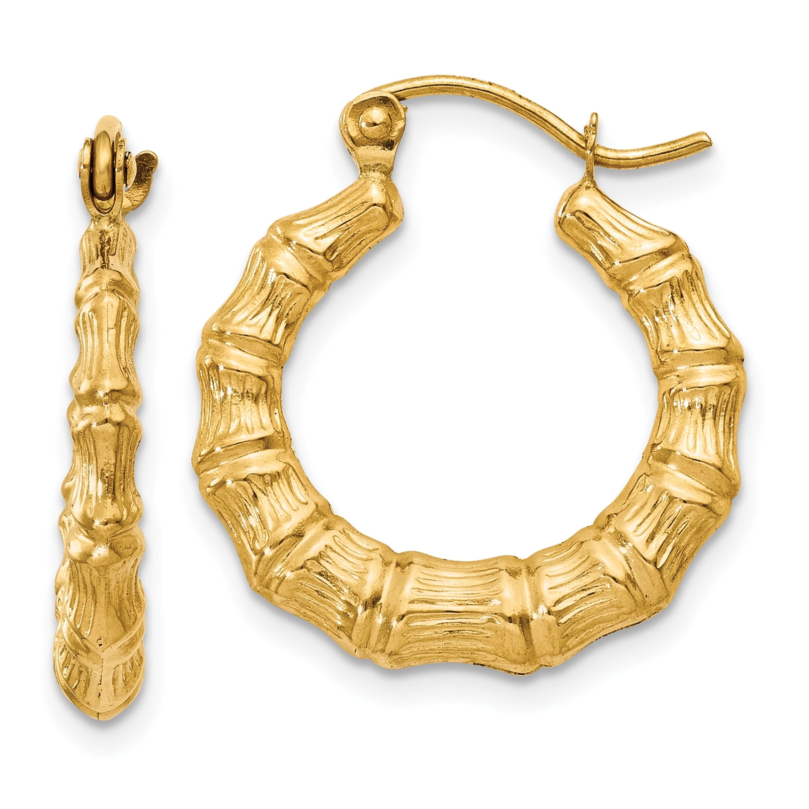 Rectangle bamboo earrings Outlet