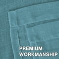thumbnail image 4 of H.VERSAILTEX Elegant Natural Linen Sheer Curtain Panels, Energy Saving Privacy Protection Nickel Grommet Window Panels / Drapes for Bedroom / Living Room, 2 Panels, 52x108-Inch, Turquoise, 4 of 6