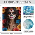 thumbnail image 3 of Diamond Art Kit for Adults, Colorful Floral Face Art Portrait Diamond Painting for Adults Beginners, 5D DIY Diamond Art Painting Kits, Colorful Diamond Painting Craft for Home Decor 12x16, 3 of 7