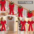 thumbnail image 2 of 8PCS Red Velvet Christmas Bows – 10×26 in Large Tree, Wreath, Garland, Stair, Mantle, Door & Wedding Decor, 2 of 6