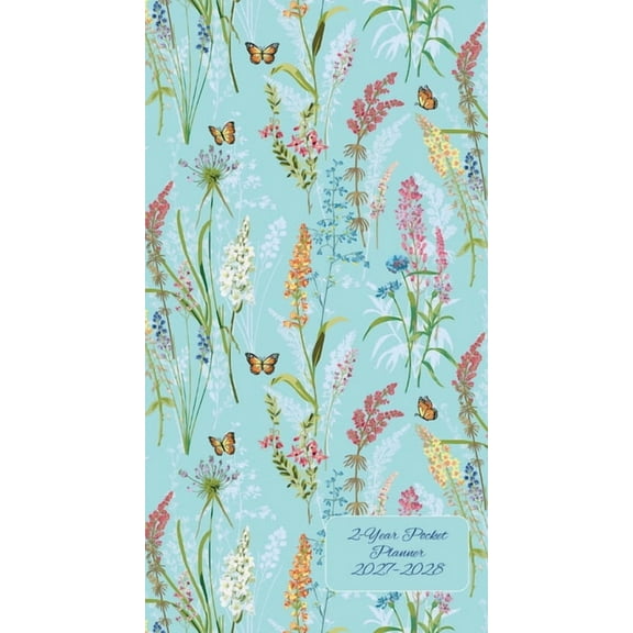 2027-28 Blooms & Butterflies 2-Year Pocket Planner (24-Month Calendar), (Paperback)