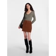 thumbnail image 3 of Scenario Women's V-Neck Ribbed Lightweight Sweater with Long Sleeves, Sizes XS-XXXL, 3 of 6