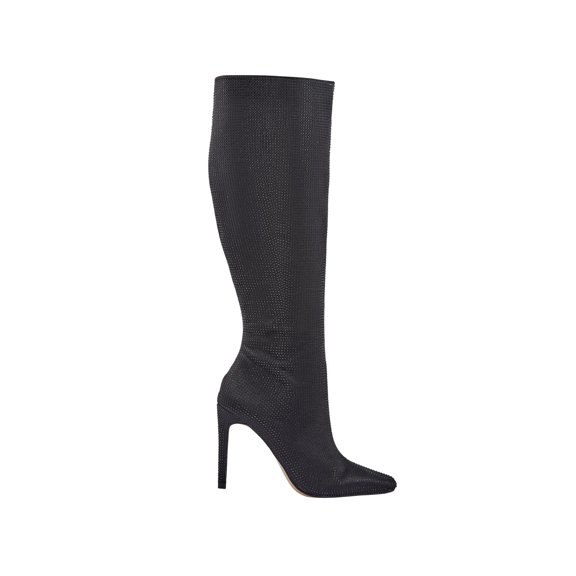 Ninety Union Lady Couture Diamond Rhinestone Covered Boots, Black, 10
