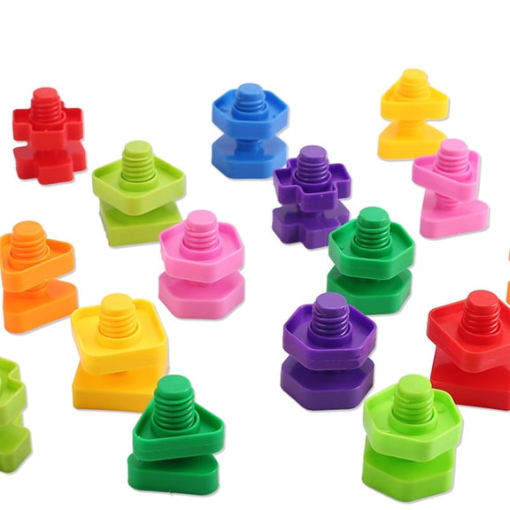 20Pcs Tighten Screws Puzzle Toys For Children, Complete And Bolts Building Set For teenager, Educational Toys For Toddlers To Introduce Math And Spatial Reasoning, Basic Math