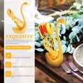 thumbnail image 4 of MasteelfCA 1 Set Exquisite Alloy Crafts Swan Base Fruit Spoons for Kitchen Dining Table, 4 of 8