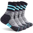 thumbnail image 2 of FEIDEER Chaussettes de Randonnée pour Femmes, 4 Paires de Chaussettes de Loisirs Extérieures Évacuant l'Humidité Chaussettes de Marche (TJ-2-4WS182DGY-M), 2 of 4