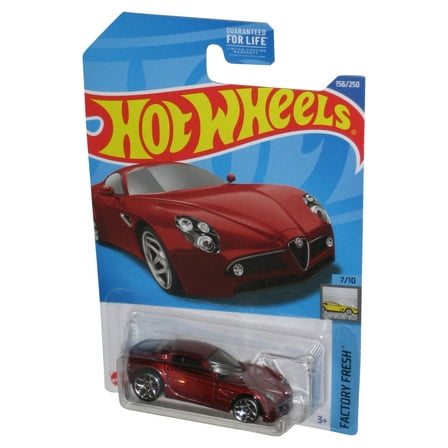 Hot Wheels Factory Fresh 7/10 (2021) Alfa Romeo 8C Competizione Red Toy Car 156/250