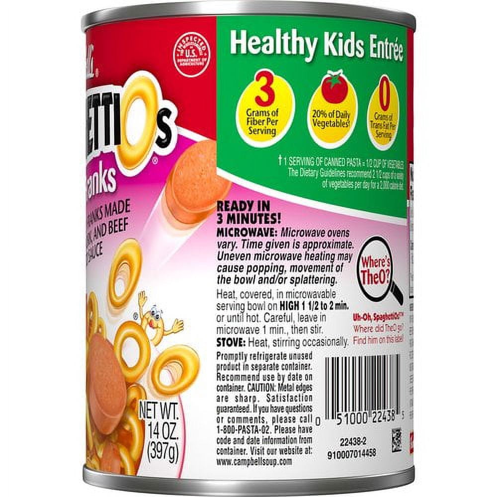Campbell Soup SpaghettiOs  Pasta, 14 oz