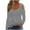 Gray-27, variant on Womens Casual Tops Off Shoulder Long Sleeve V Neck Sexy Blouse Tees Y2k